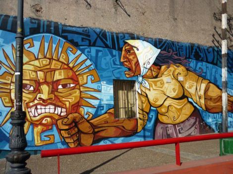 Mural conmemorativo ubicado en el Barrio de La Boca, sobre la lucha de las Madres de Plaza de Mayo. 